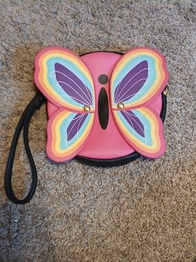 BESTY JOHNSON wristlet butterfly coin bag.